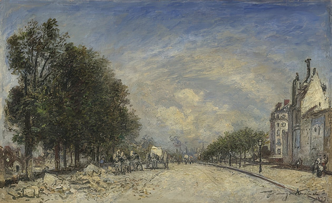 Boulevard de Port-Royal, Paris von Johan Barthold Jongkind