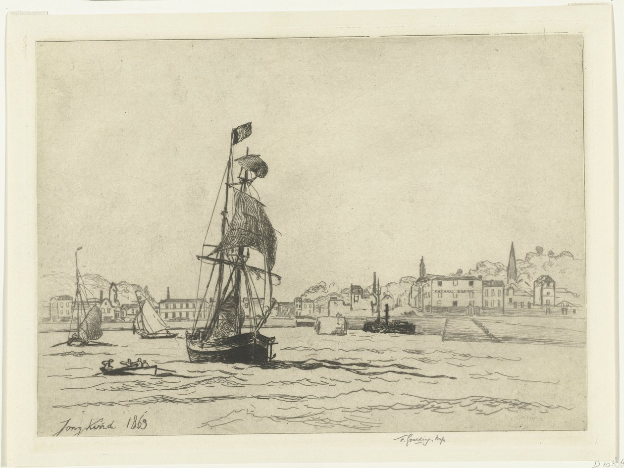 Der Hafen von Honfleur von Johan Barthold Jongkind