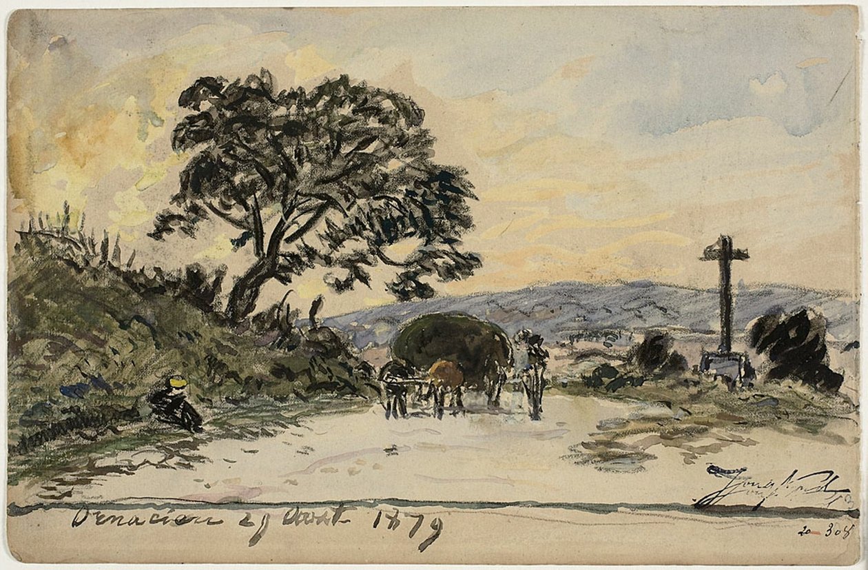 Ornacieux (recto und verso) von Johan Barthold Jongkind