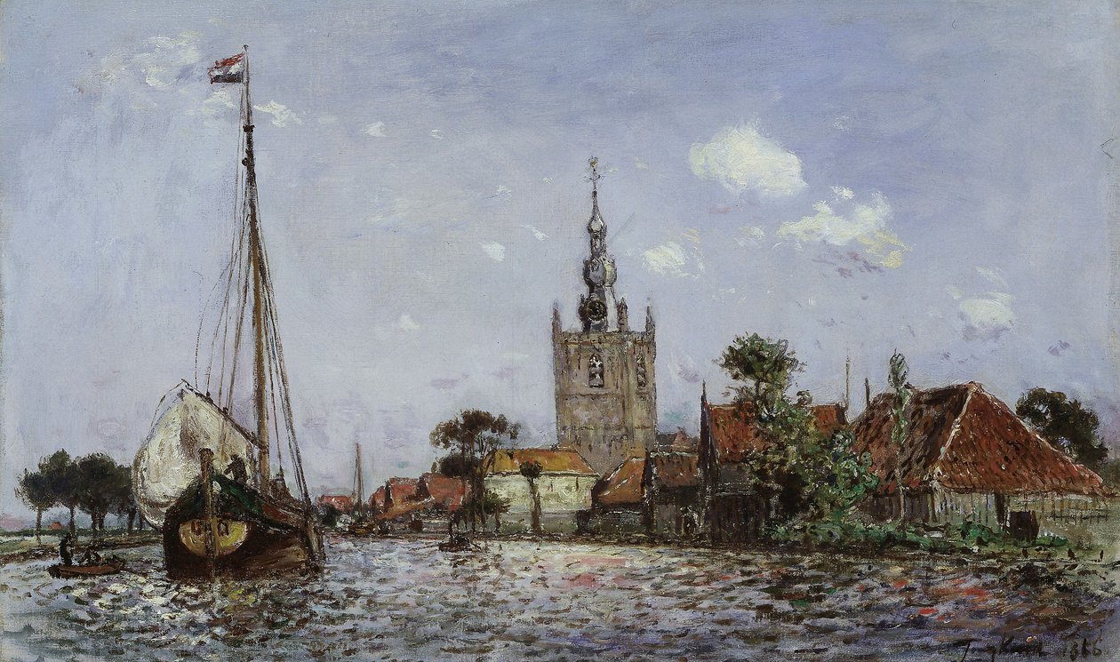 Die Kirche von Overschie von Johan Barthold Jongkind