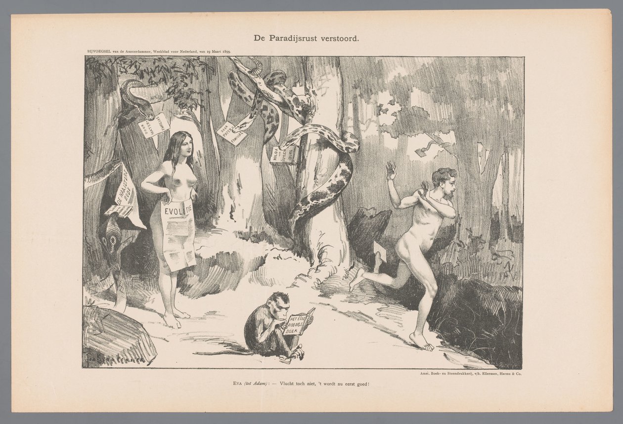 Die gestörte Ruhe im Paradies von Johan Braakensiek