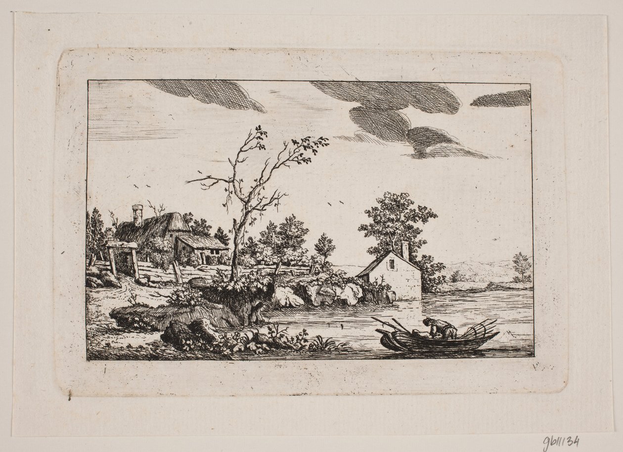 Landschaft bei einem See von Johan Bülow