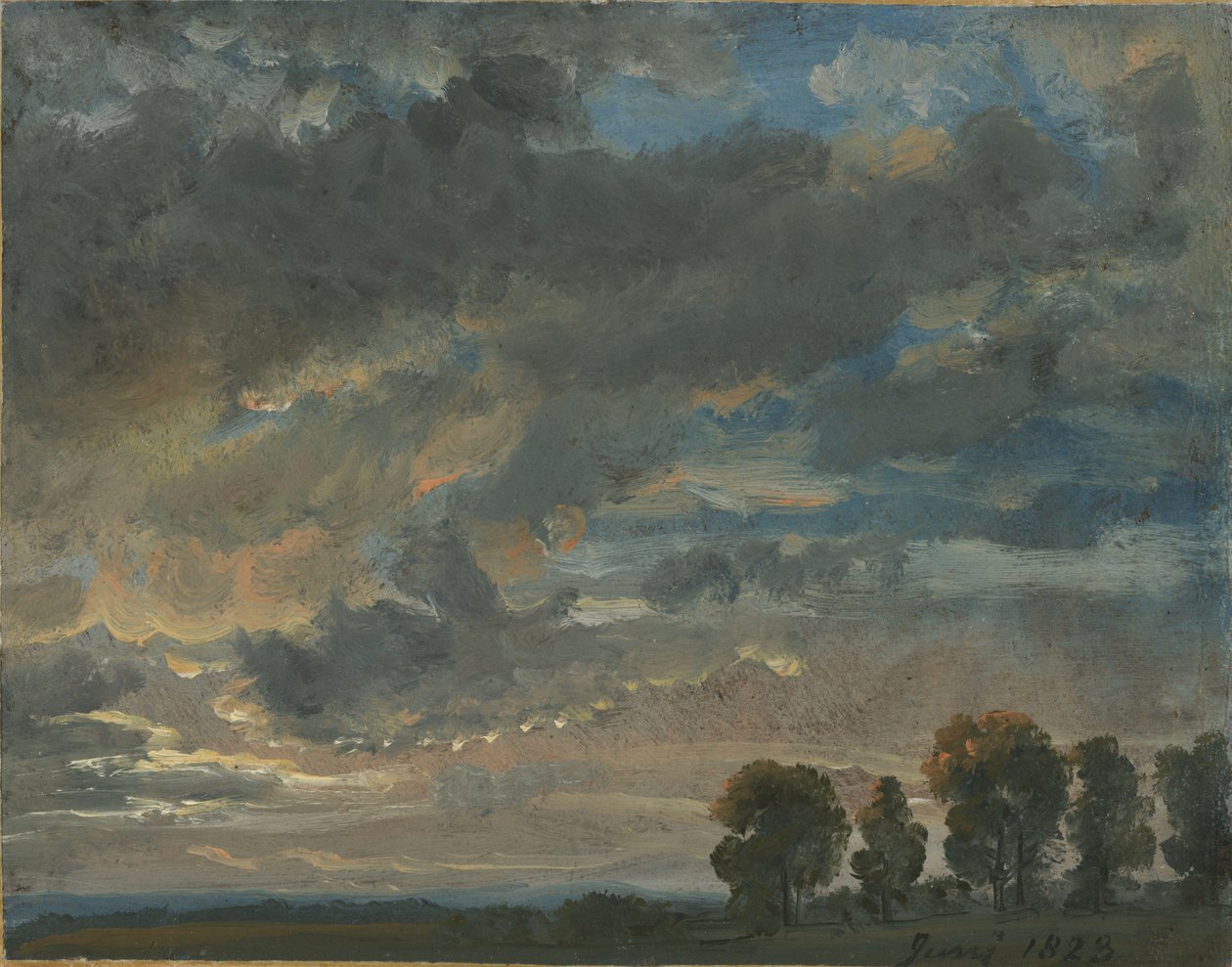 Wolken am Abend von Johan Christian Dahl