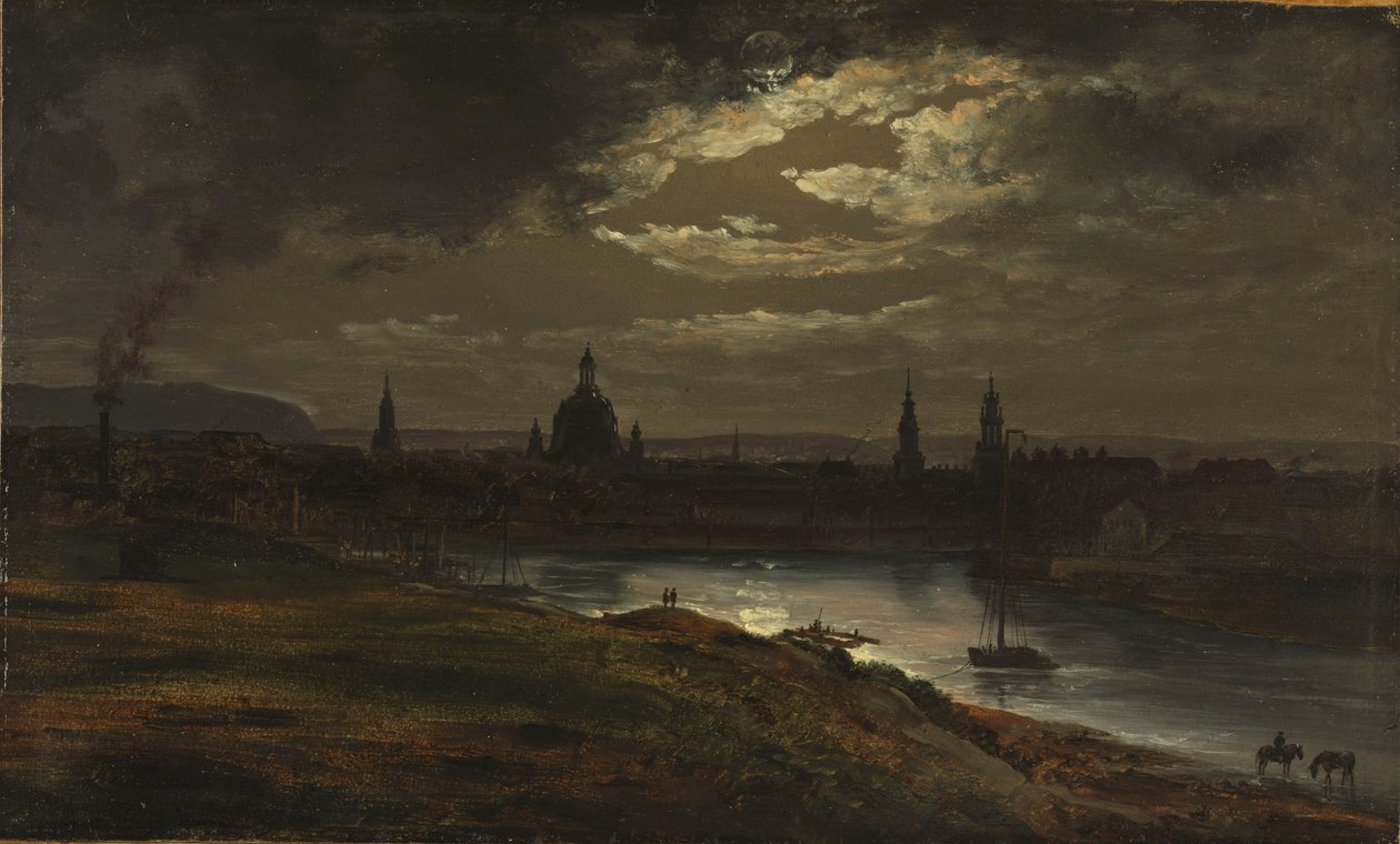 Dresden im Mondlicht von Johan Christian Dahl