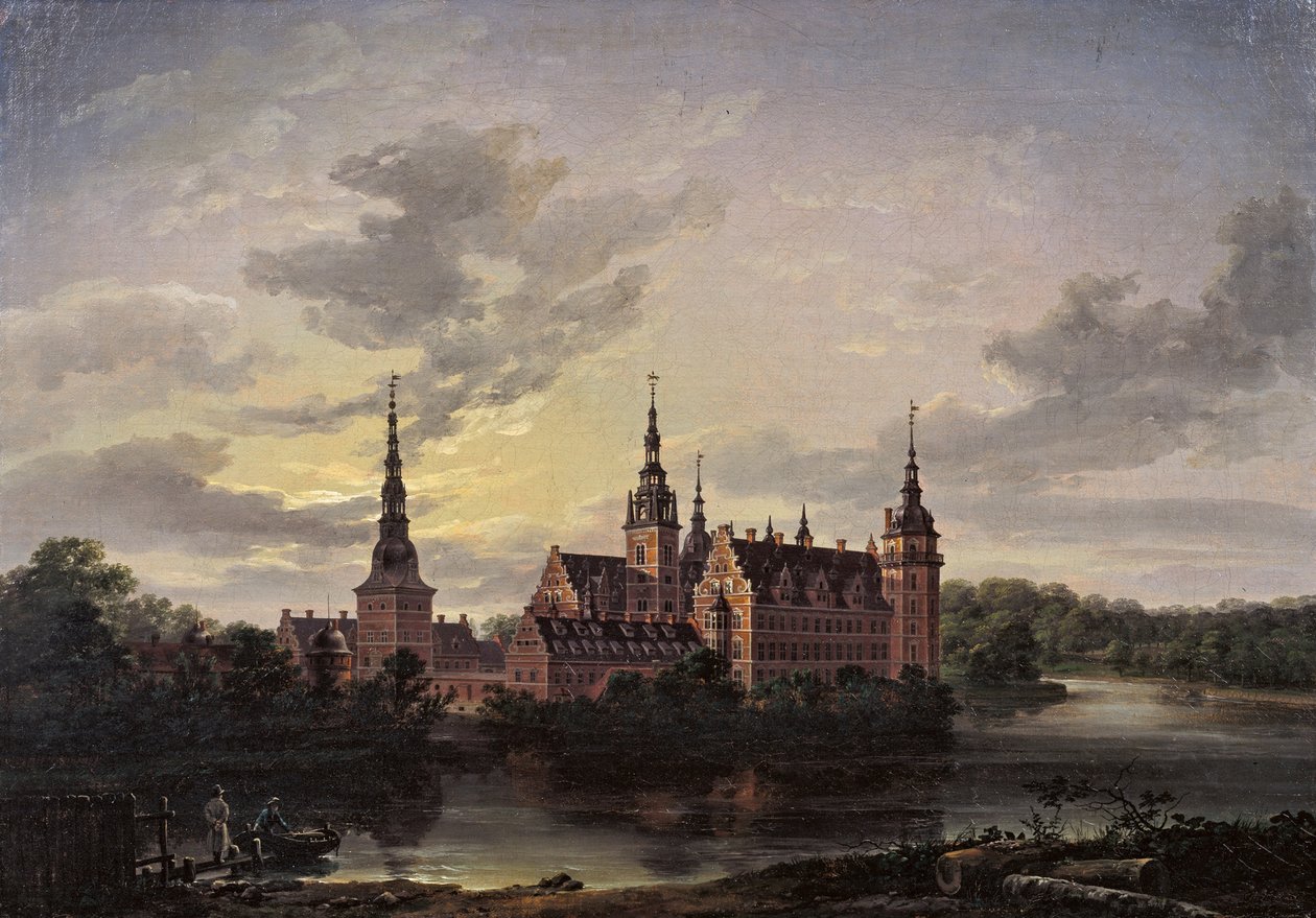 Schloss Frederiksborg bei Mondlicht, 1817 von Johan Christian Dahl