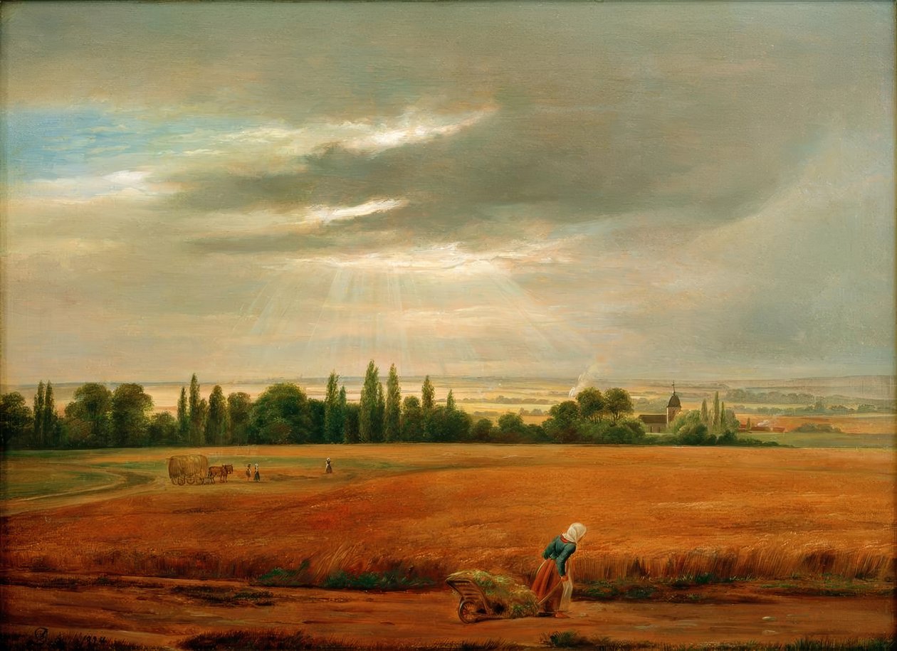 Getreidefelder nahe Dresden von Johan Christian Dahl