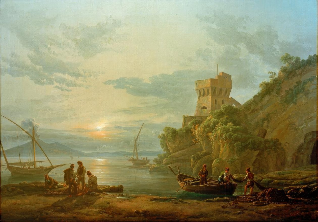 Küste nahe Castellamare im Morgennebel von Johan Christian Dahl
