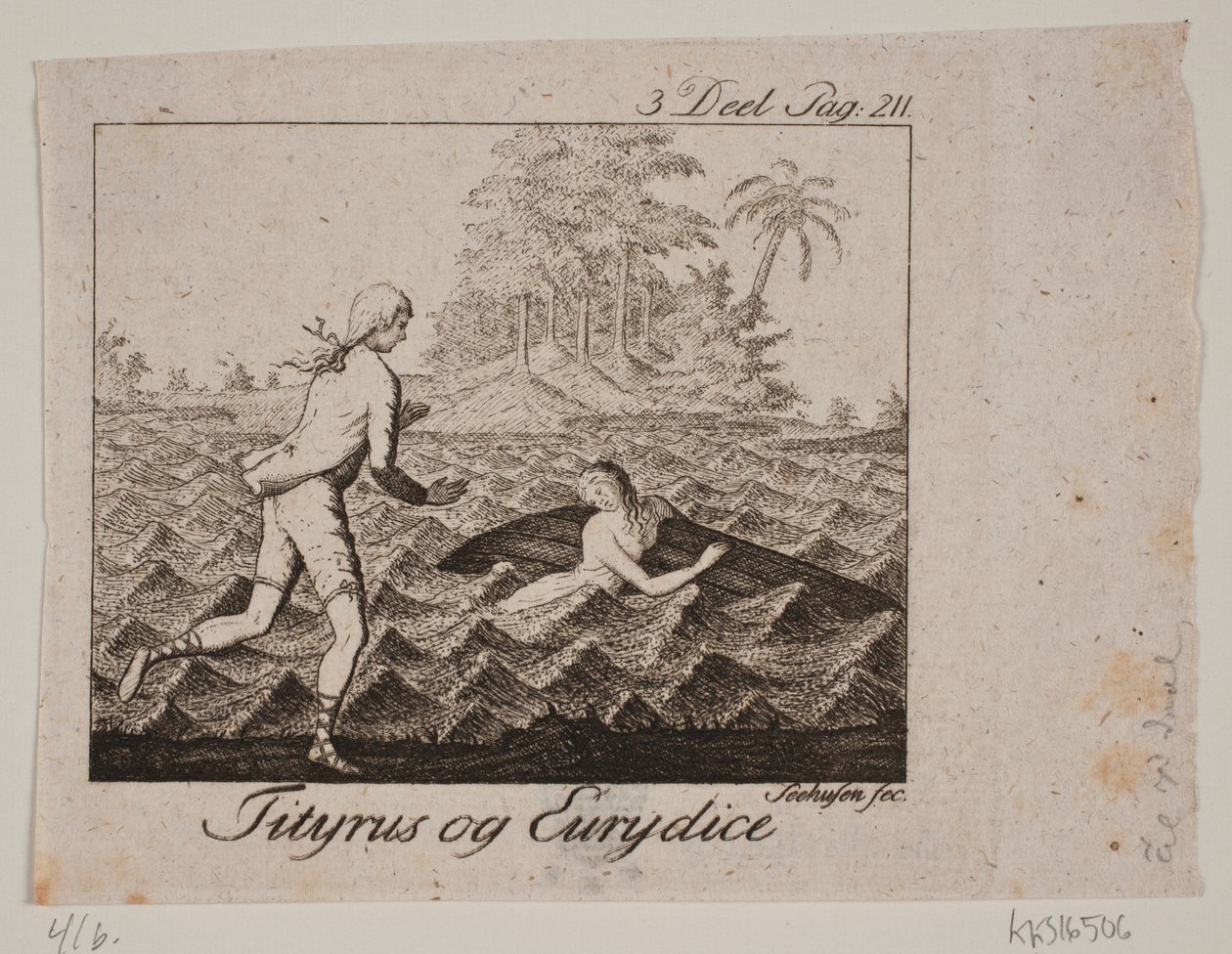 Vignette. Tityrus und Eurydice von Johan Christoph Seehusen