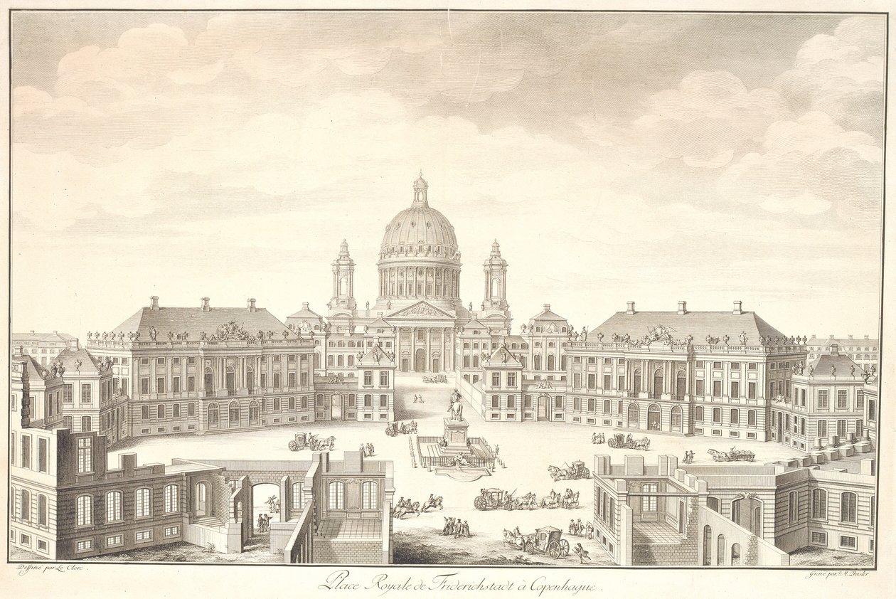 Place Royale de Friedrichstadt in Kopenhagen von Johan Martin Preisler