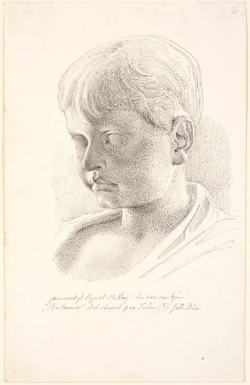 Britannicus Kopf. 3/4 Profil nach links von Johan Thomas Lundbye