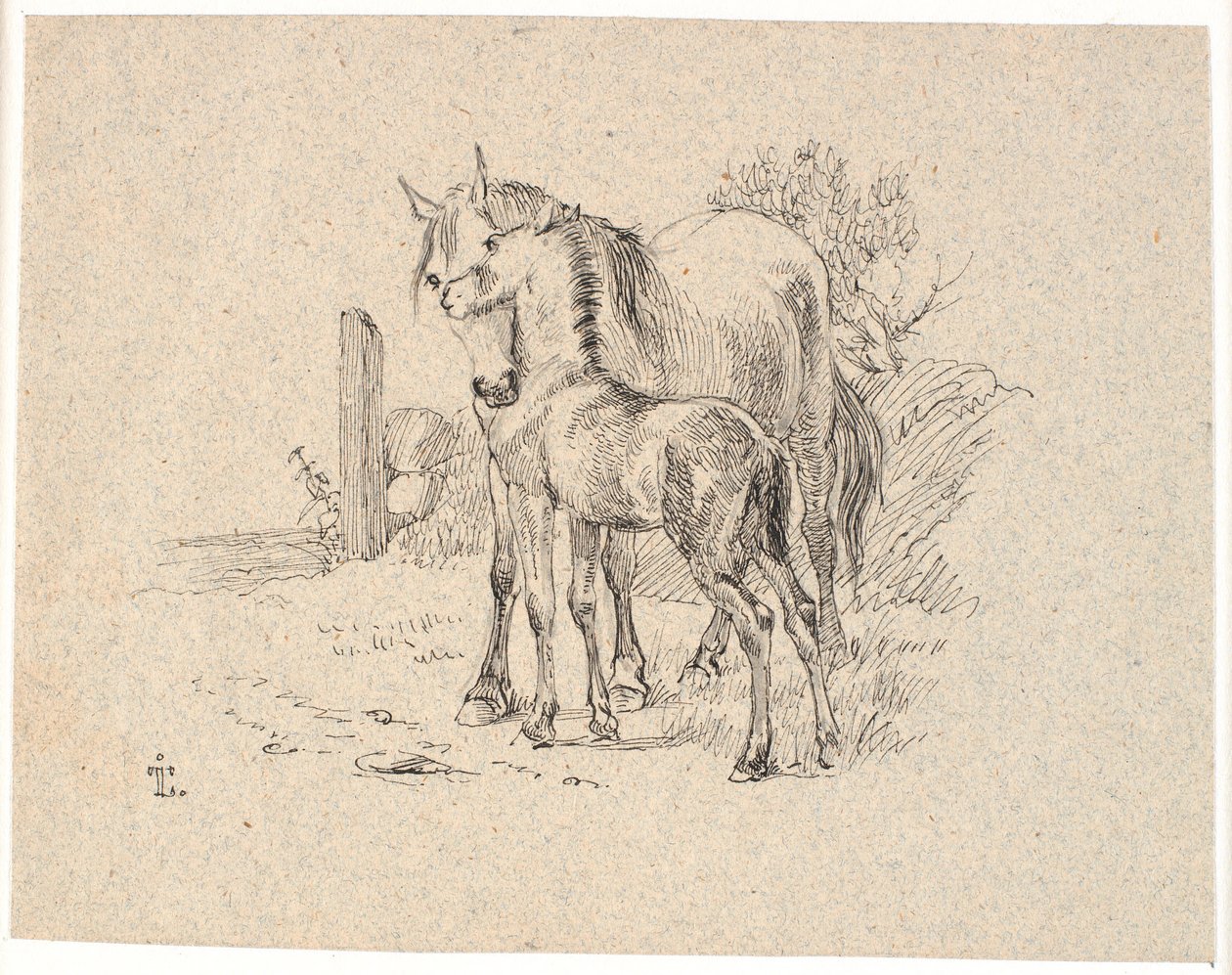 Das Pferd und das Fohlen von Johan Thomas Lundbye