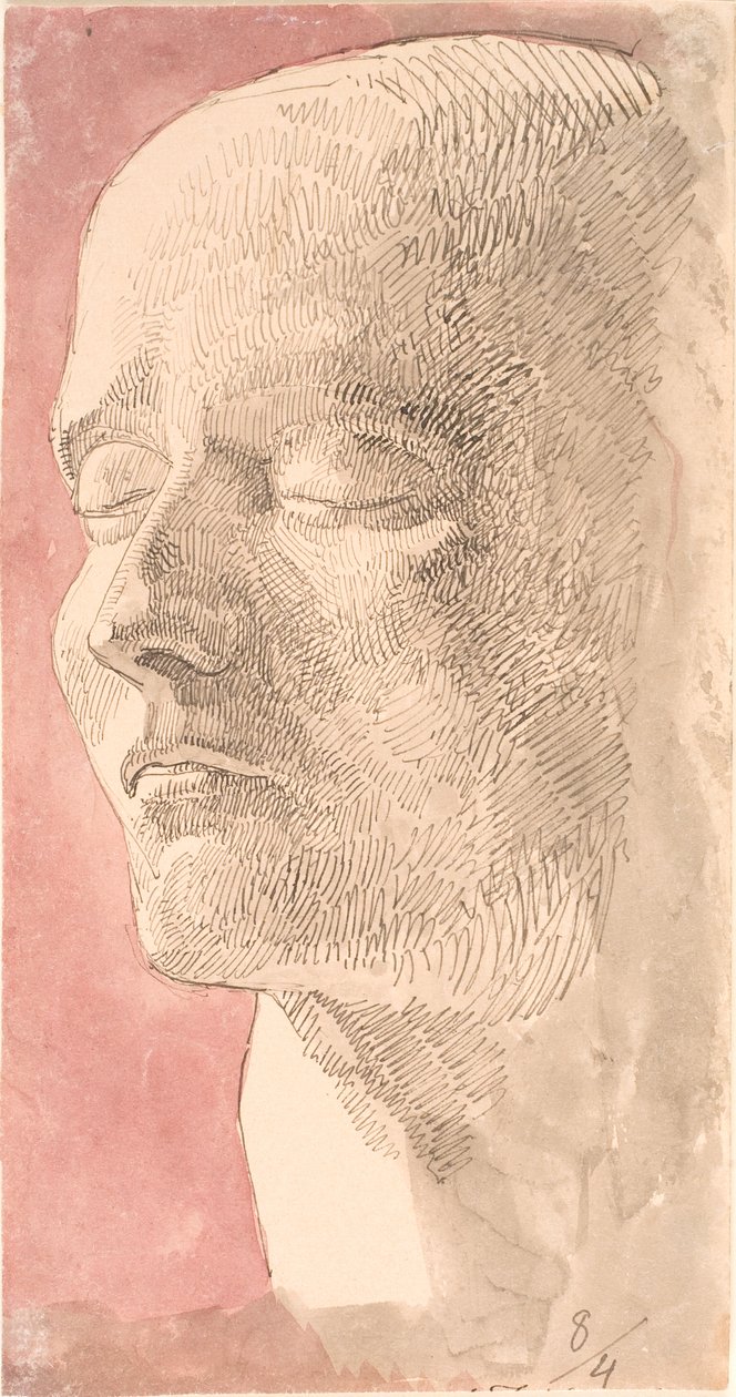 Studie nach Napoleons Totenmaske von Johan Thomas Lundbye