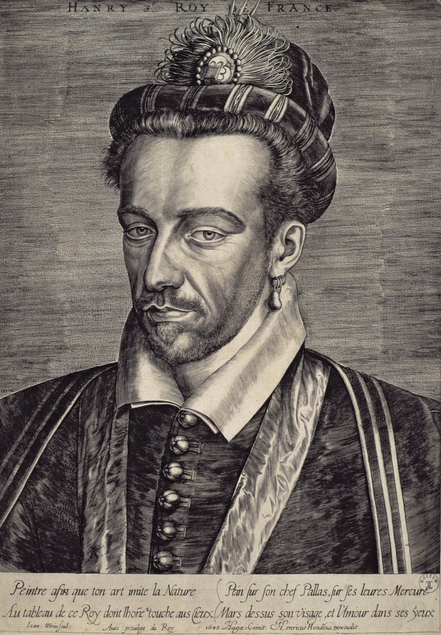 Henri III Valois (1551-89) von Johan Wierix
