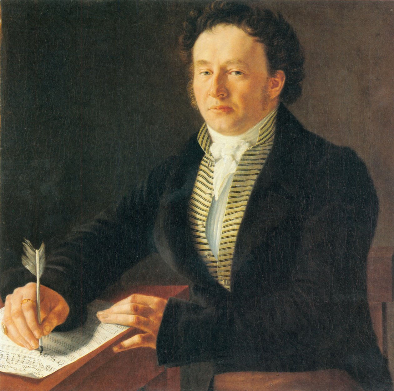 Porträt des Komponisten Ludwig (Louis) Spohr 1824 in Kassel von Johann August Nahl the Younger