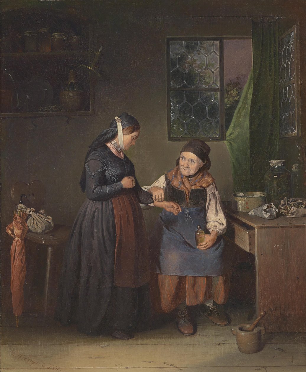 Beim Kräuterweiblein von Johann Baptist Wengler