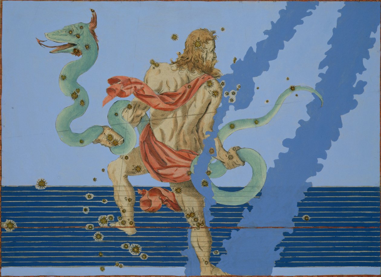 Konstellation des Ophiuchus, aus 