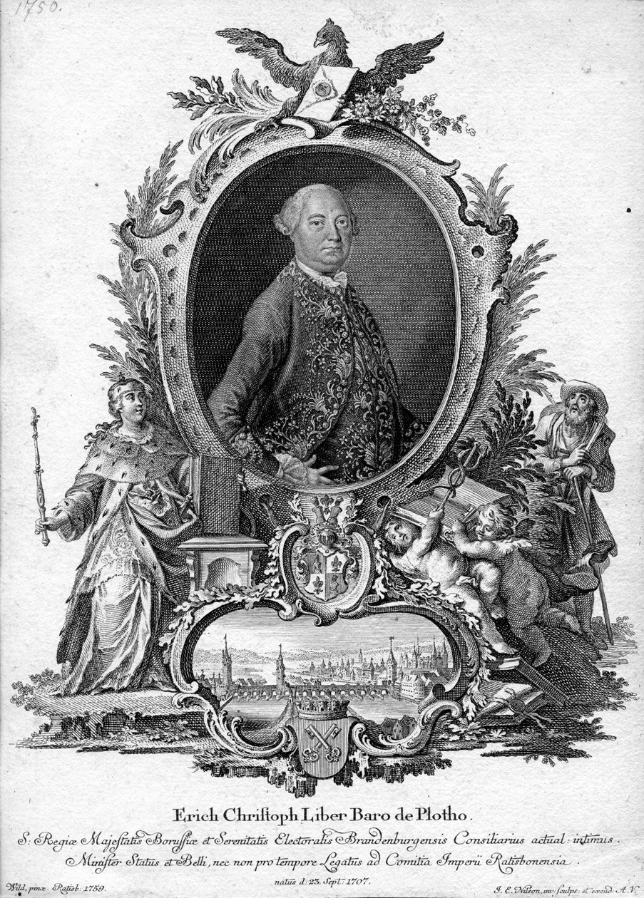 Graviertes Porträt von Johannes Esaias Nilson