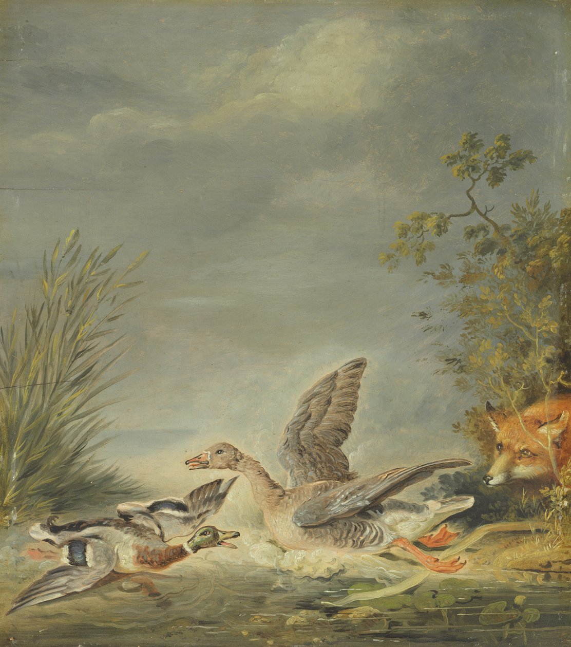 Fuchs und Wasservögel von Johann Friedrich August Tischbein