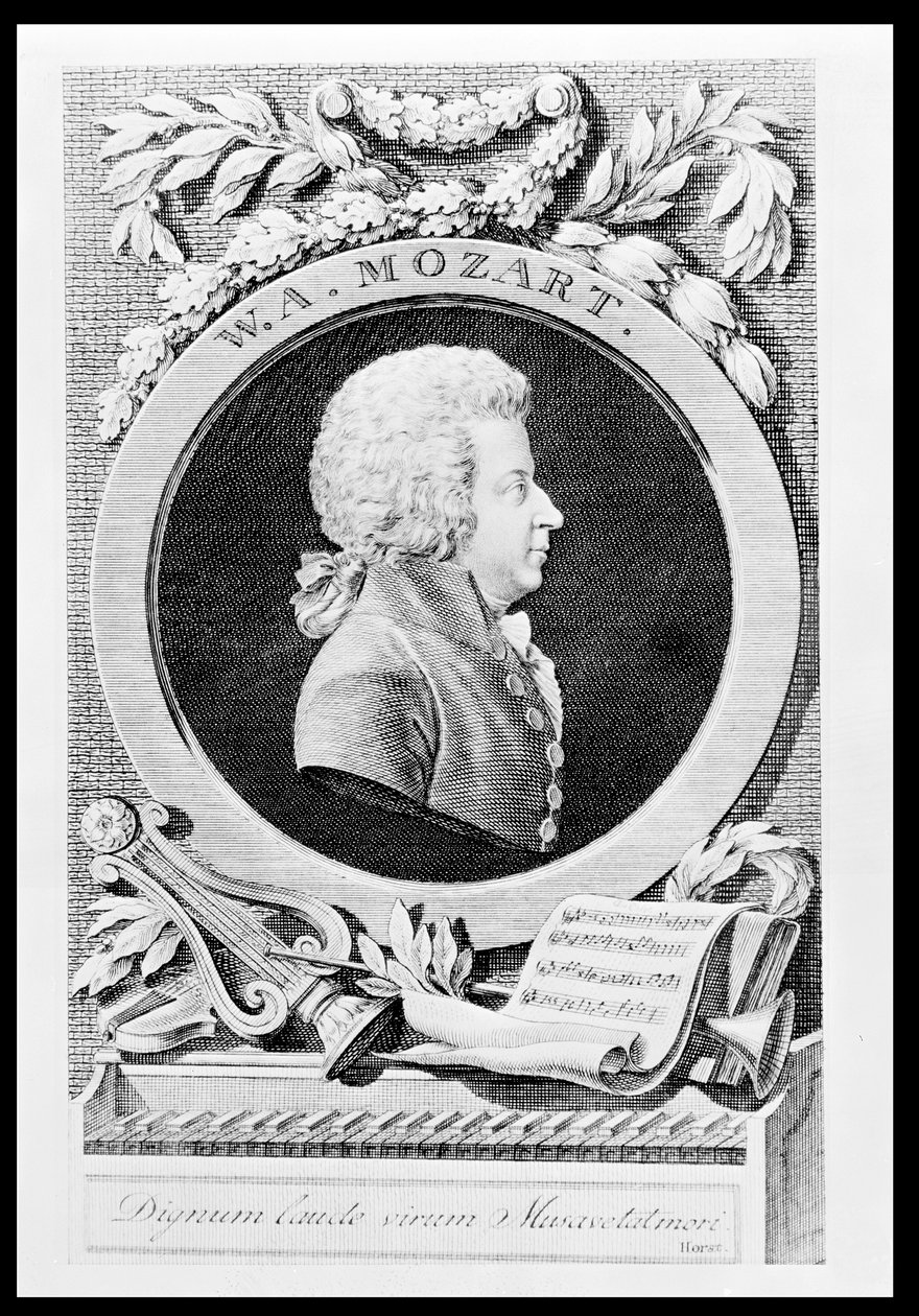 Denkmal für Wolfgang Amadeus Mozart (1756-91) österreichischer Komponist, 1789 von Johann Georg Mansfeld