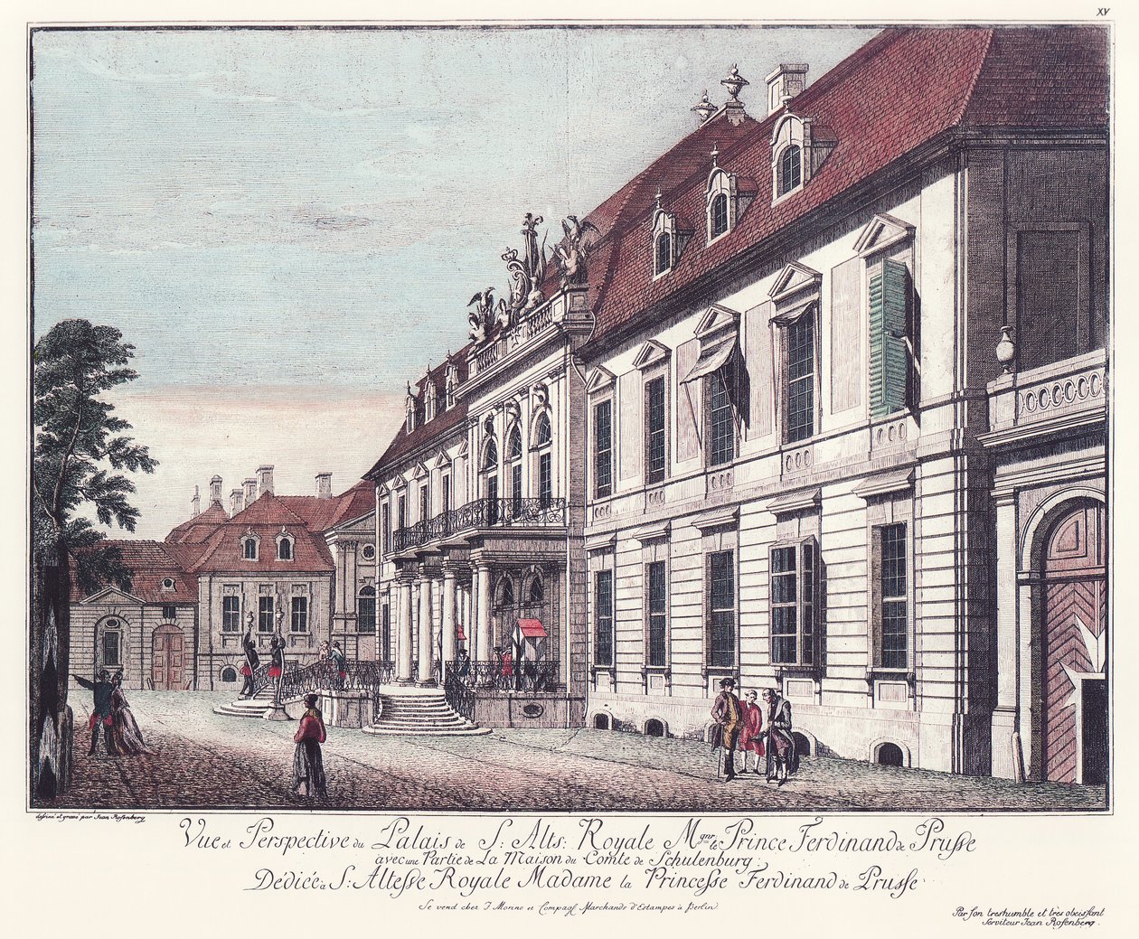 Ansicht des Ordenspalais am Wilhelmplatz, Alt-Berlin von Johann Georg Rosenberg