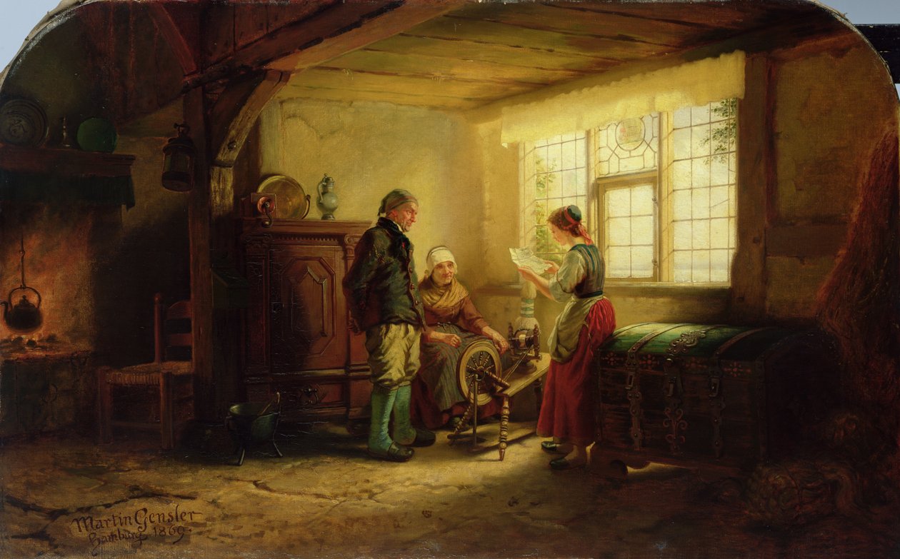 Der Brief, 1869 von Johann Martin Gensler