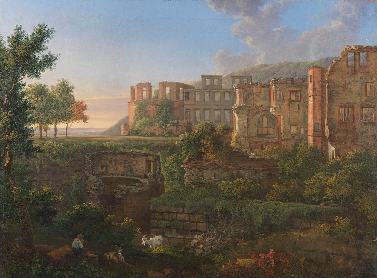 Ansicht des Heidelberger Schlosses von Johann Martin von Rohden