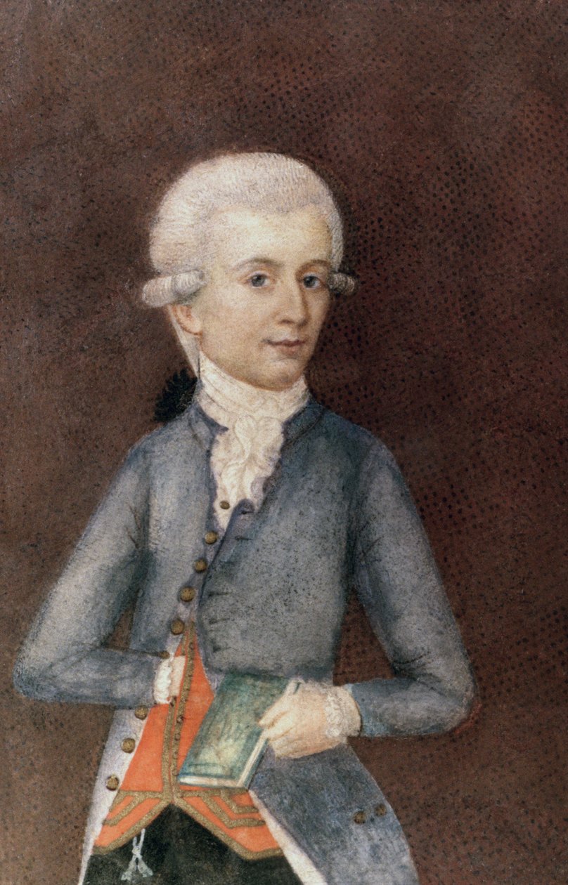 Wolfgang Amadeus Mozart, ca. 1780 von Johann Nepomuk della Croce