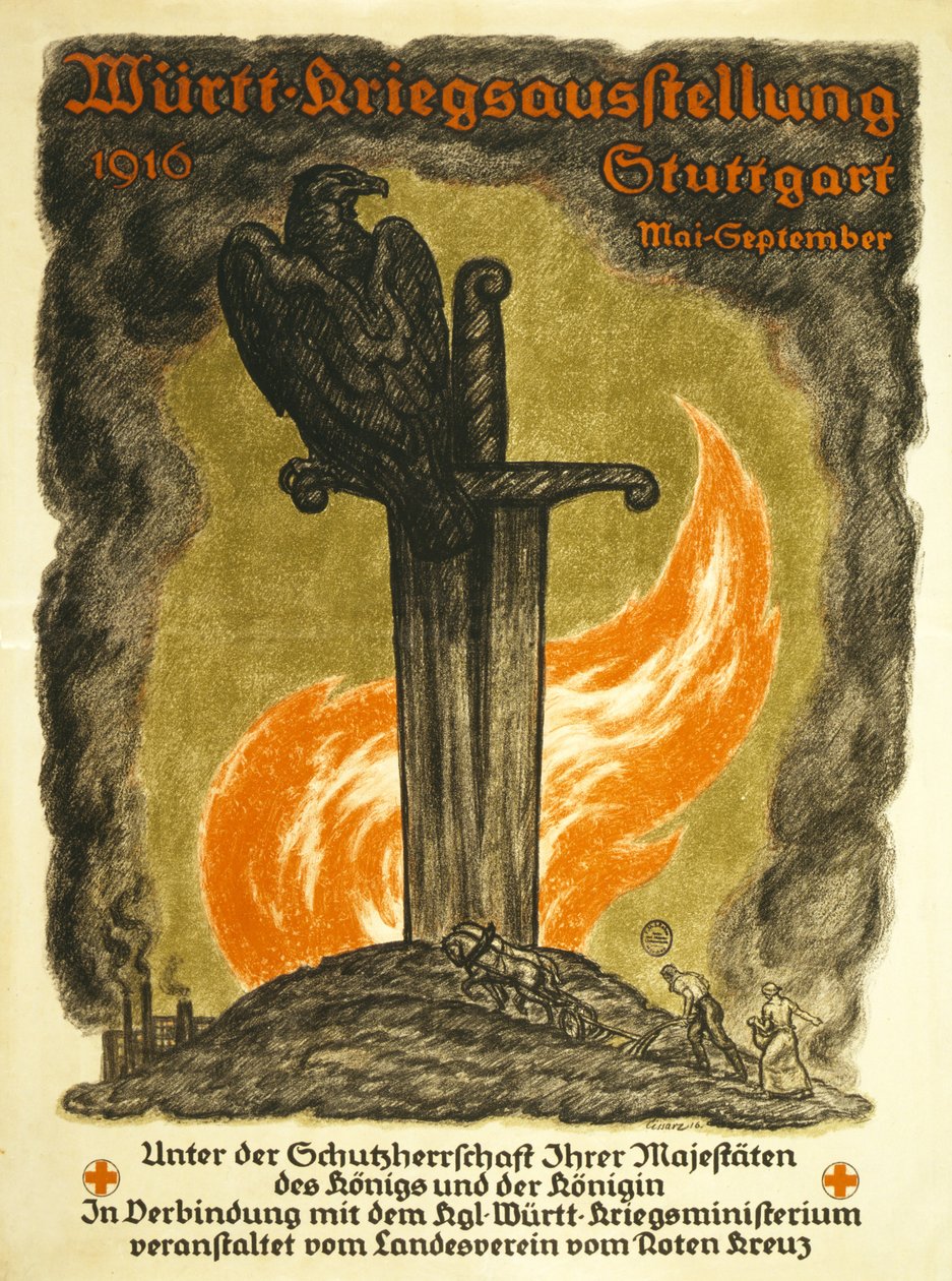 Württ, Kriegsausstellung, 1916 Stuttgart Mai-September, veröffentlicht in Stuttgart, 1916 von Johann Vincenz Cissarz