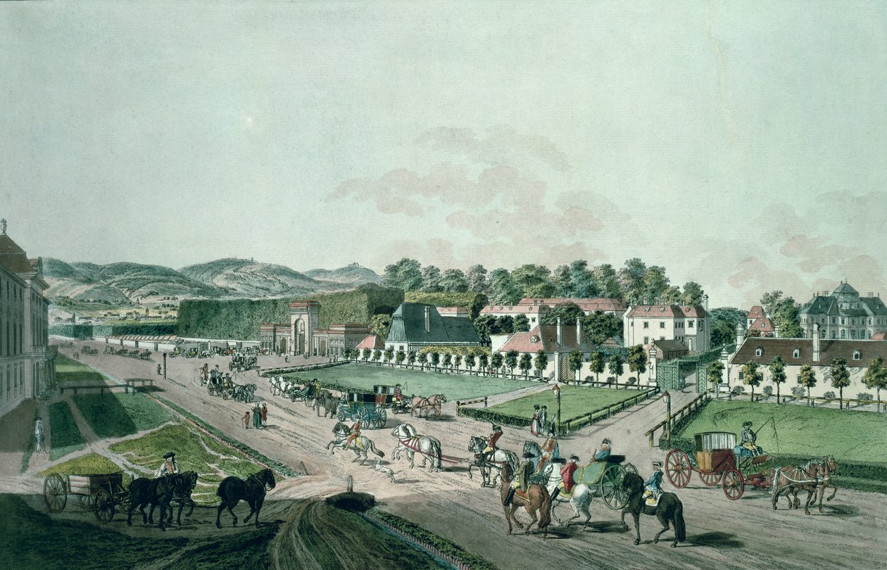 Ansicht des Augartenpalais und Parks, Wien von Johann Ziegler