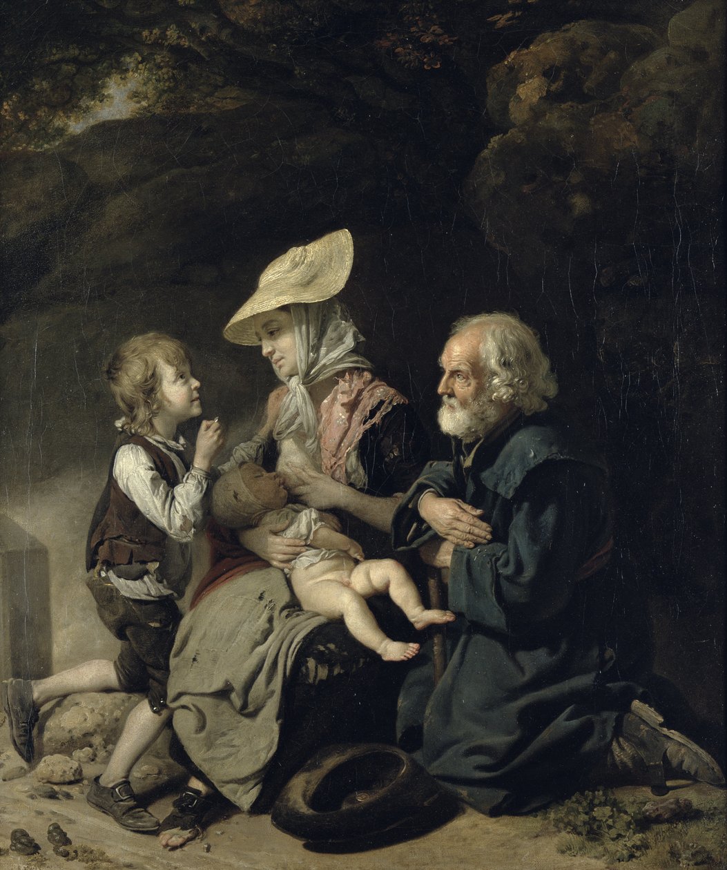 Bettler auf dem Weg nach Stanmore von Johan Joseph Zoffany