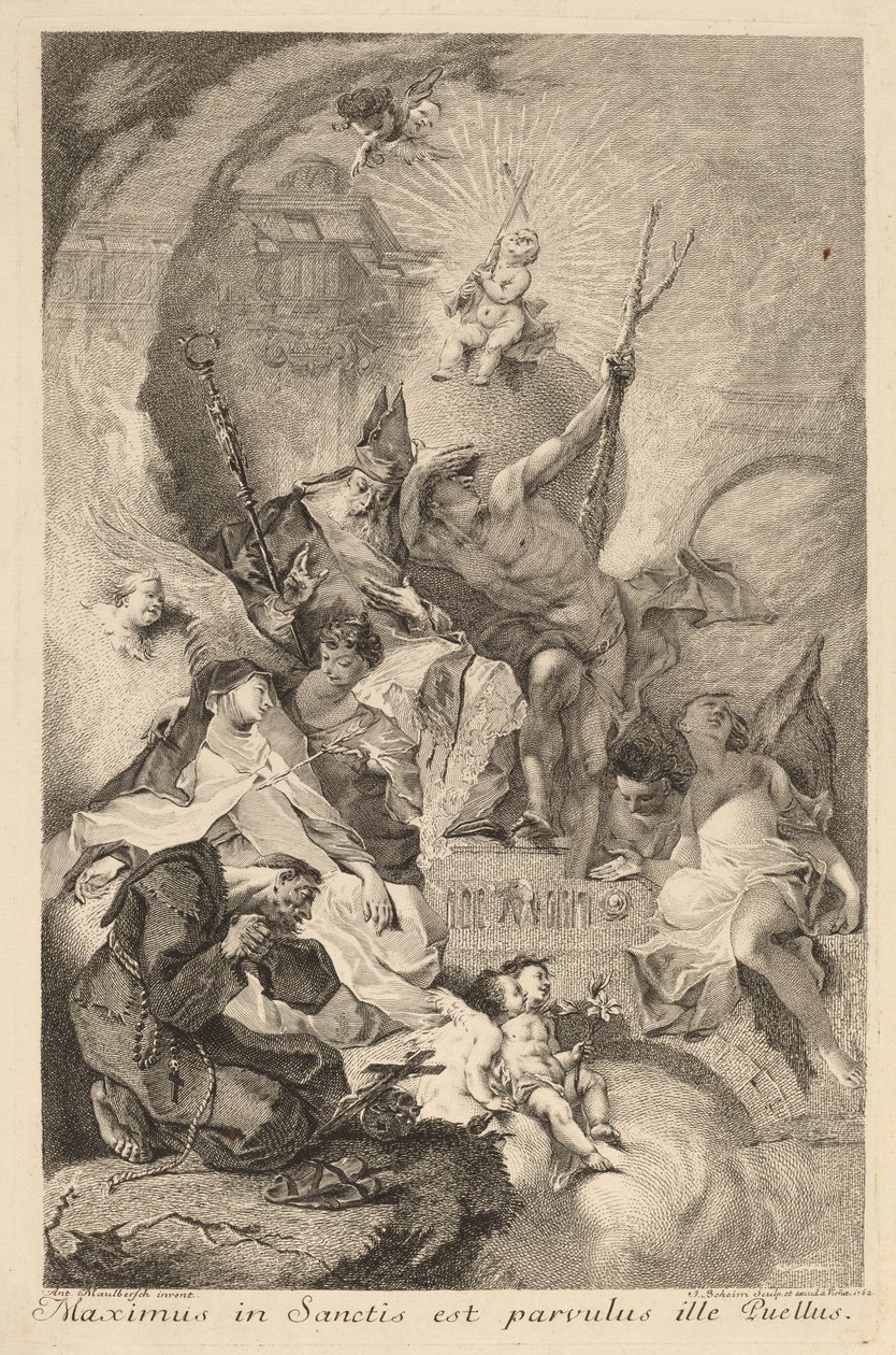 Vier Heilige von Johann Beheim after Franz Anton Maulbertsch