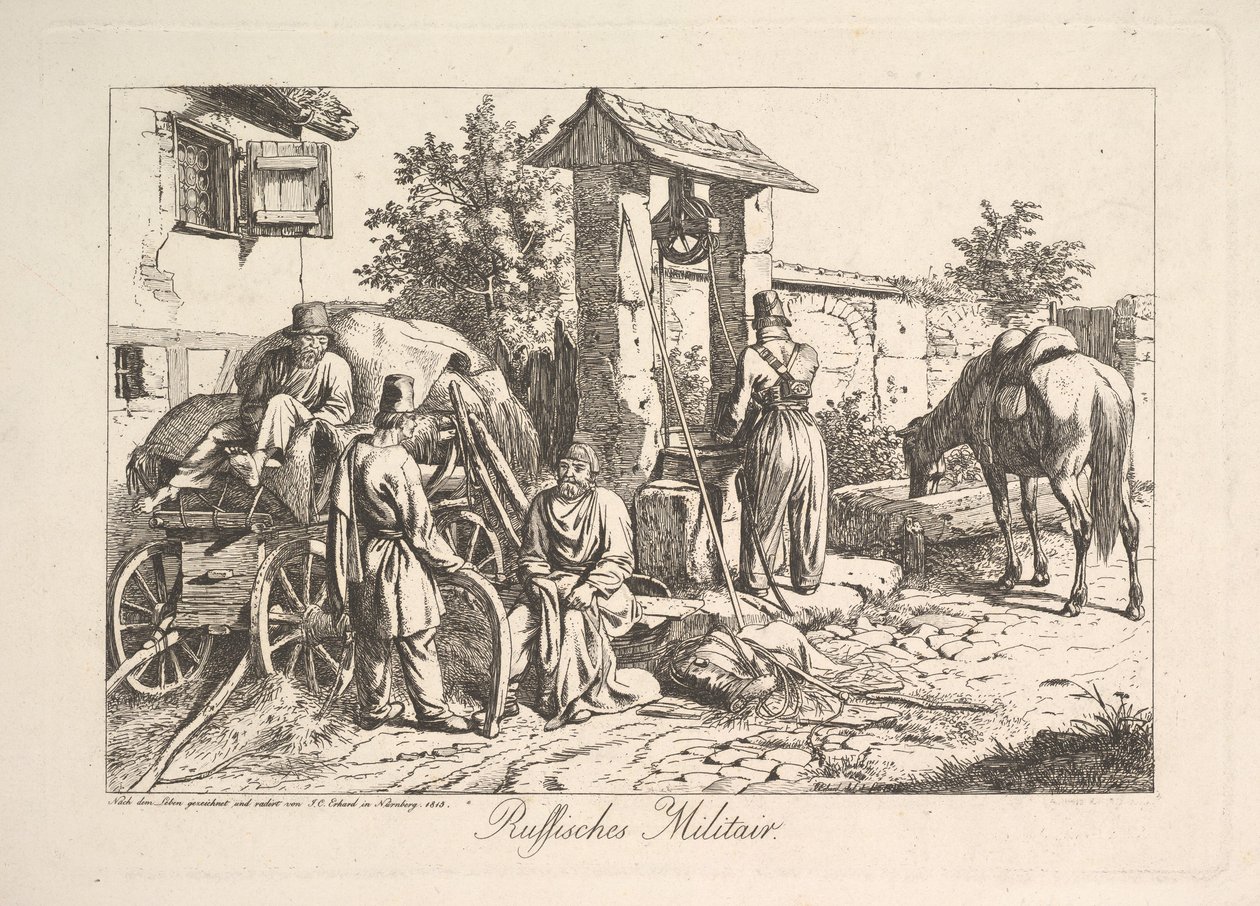 Kosake am Brunnen, 1815 von Johann Christian Erhard