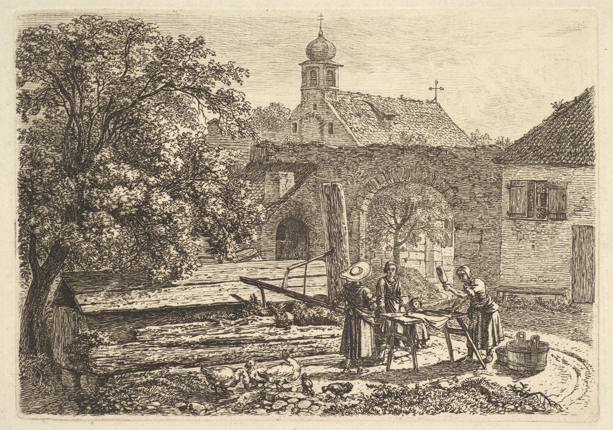 Wäscherin an einem artesischen Brunnen, 1817 von Johann Christian Erhard