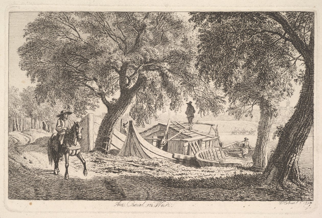Am Kanal in Wien, 1819 von Johann Christian Erhard