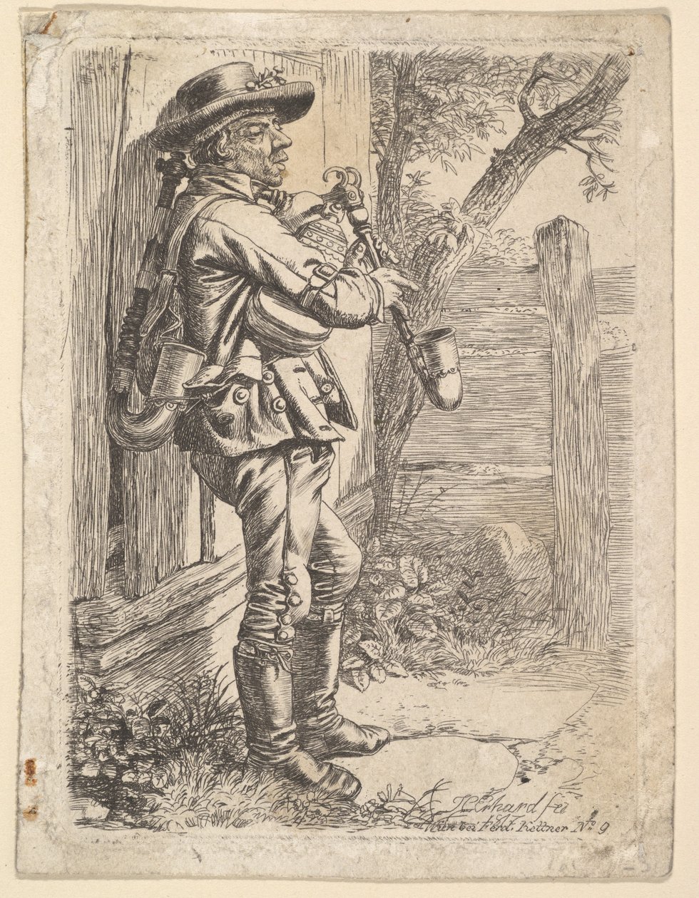 Der Dudelsackspieler, 1819 von Johann Christian Erhard