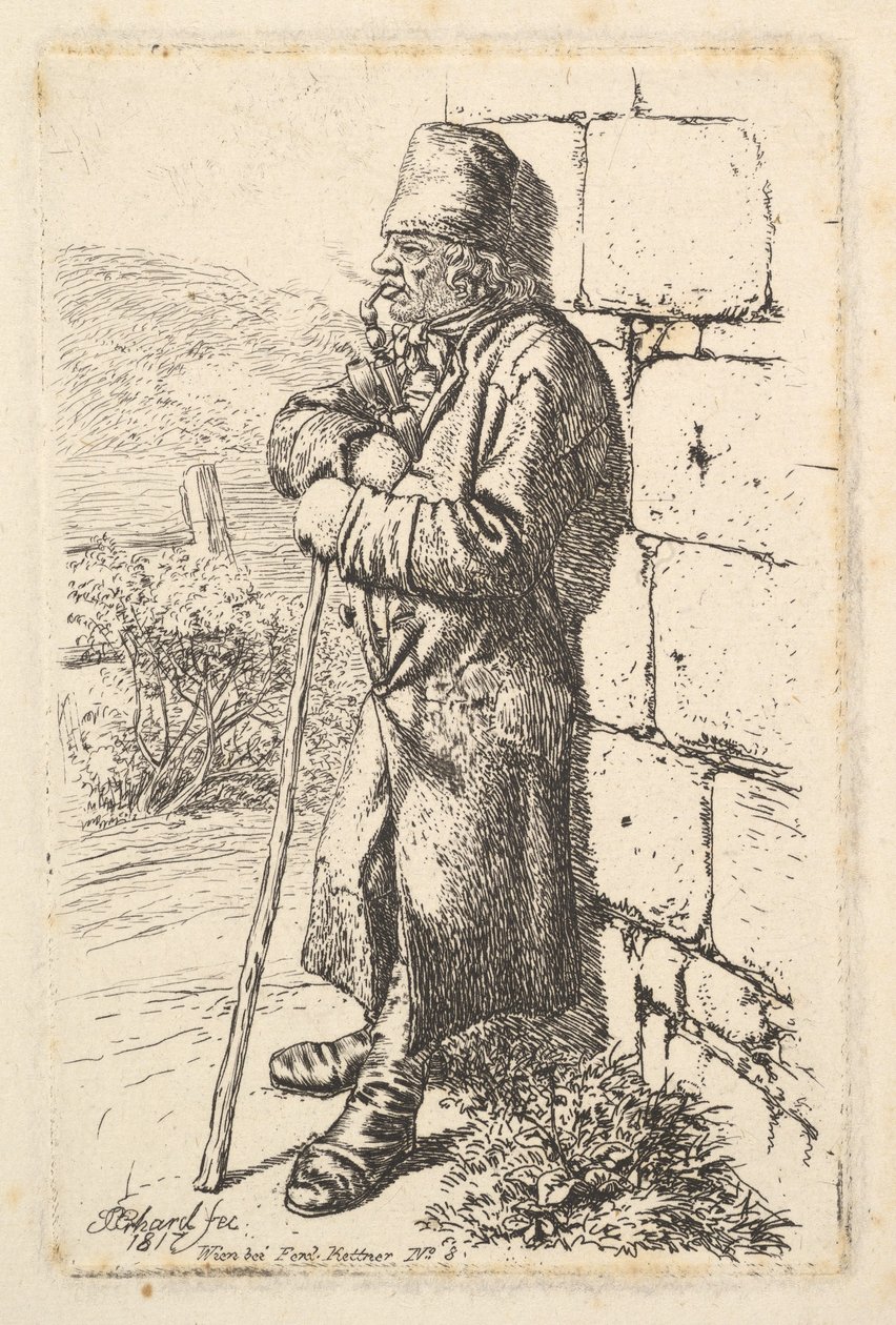 Der Tabakraucher, 1817 von Johann Christian Erhard