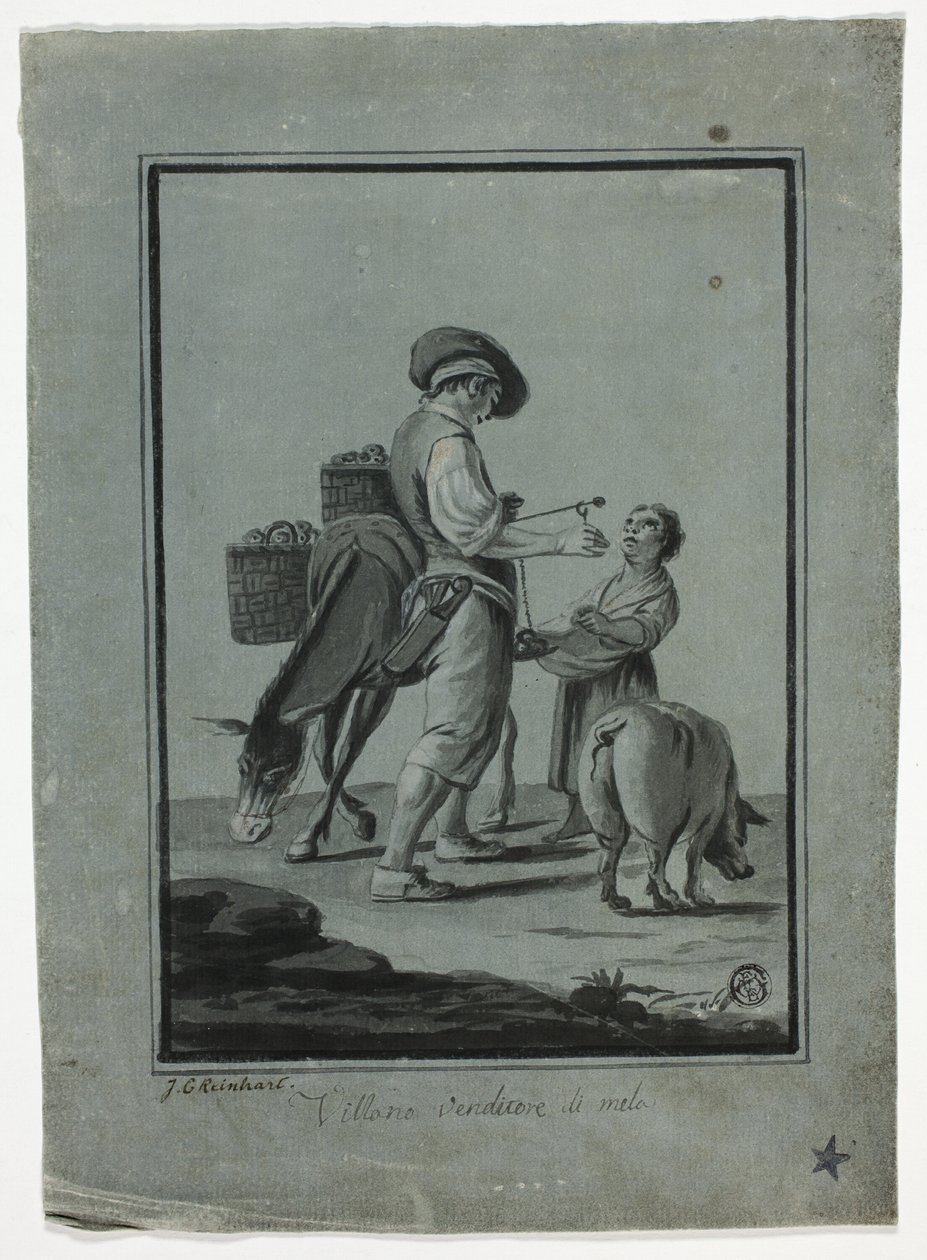 Bäuerliche Apfelhändlerin von Johann Christian Reinhart