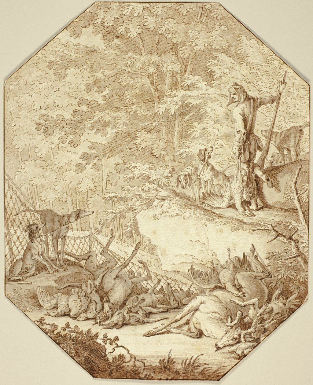 Der fleißige Jäger im Frühling von Johann Elias Ridinger