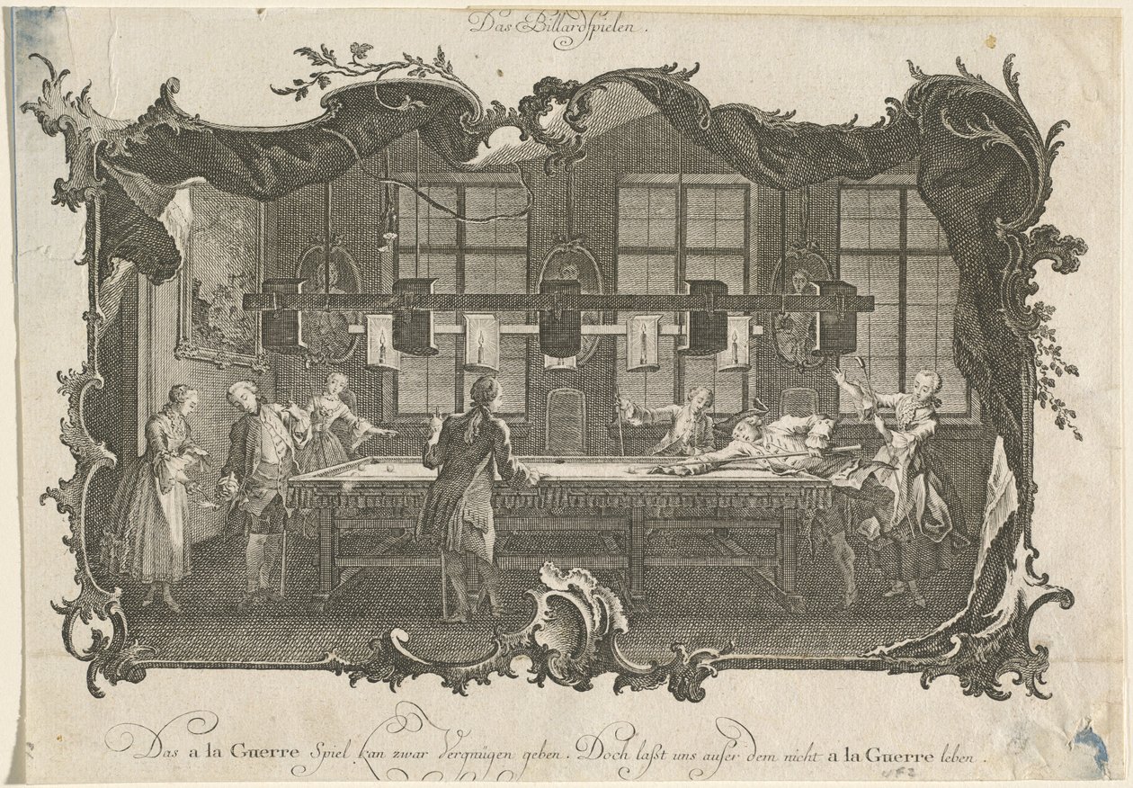 Das Billardspielen von Johann Esaias Nilson
