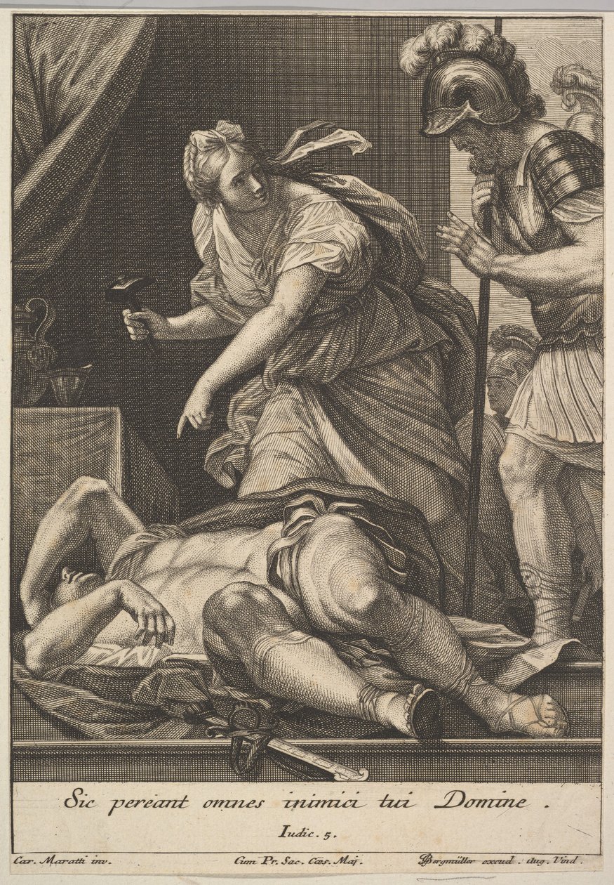 Jael tötet Sisera, 1705-62 von Johann Georg Bergmuller