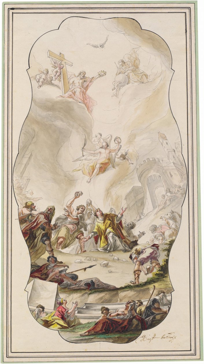 Die Steinigung des heiligen Stephanus von Johann Georg Dieffenbrunner