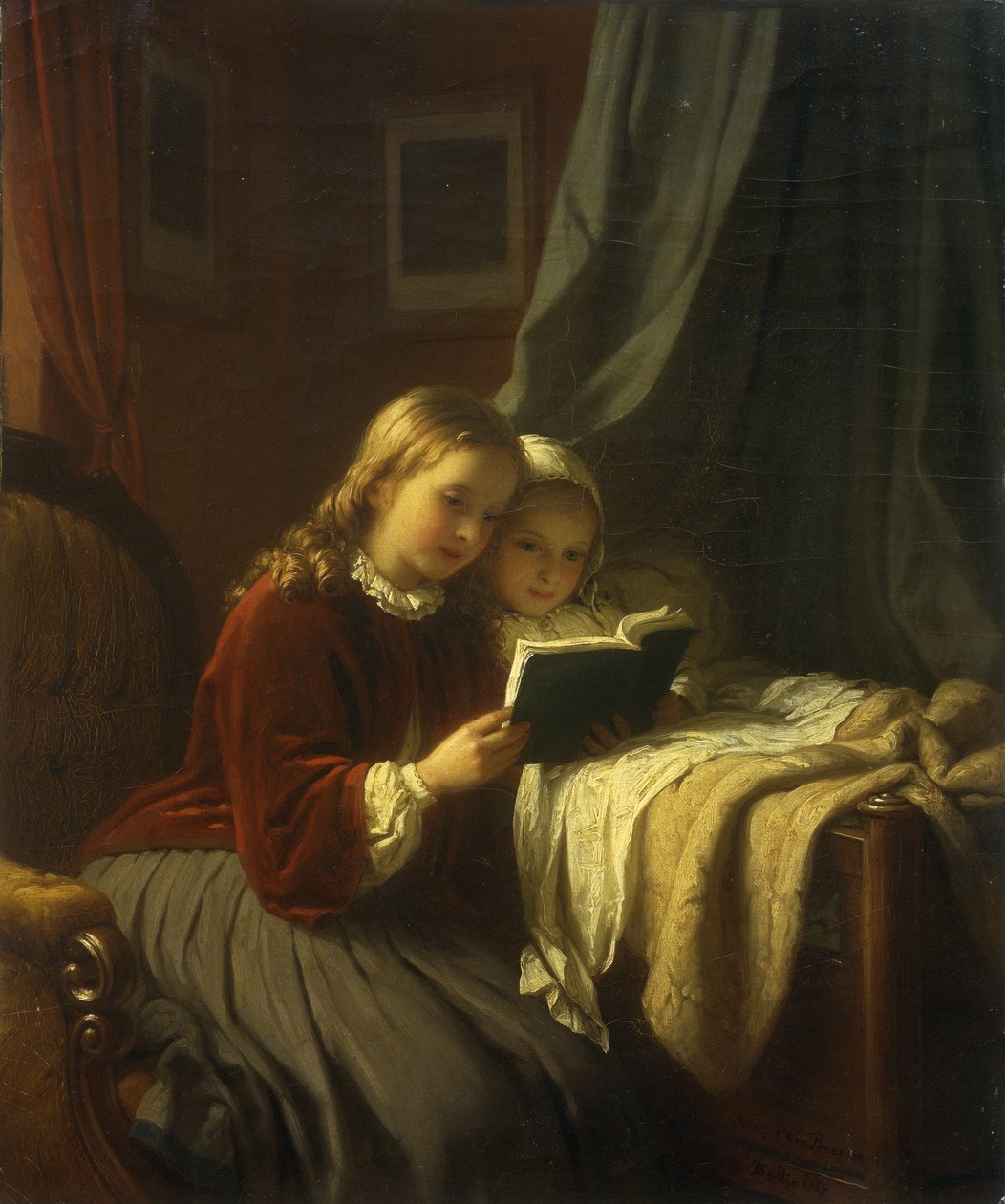 Die Gutenachtgeschichte, 1867 von Johann Georg Meyer