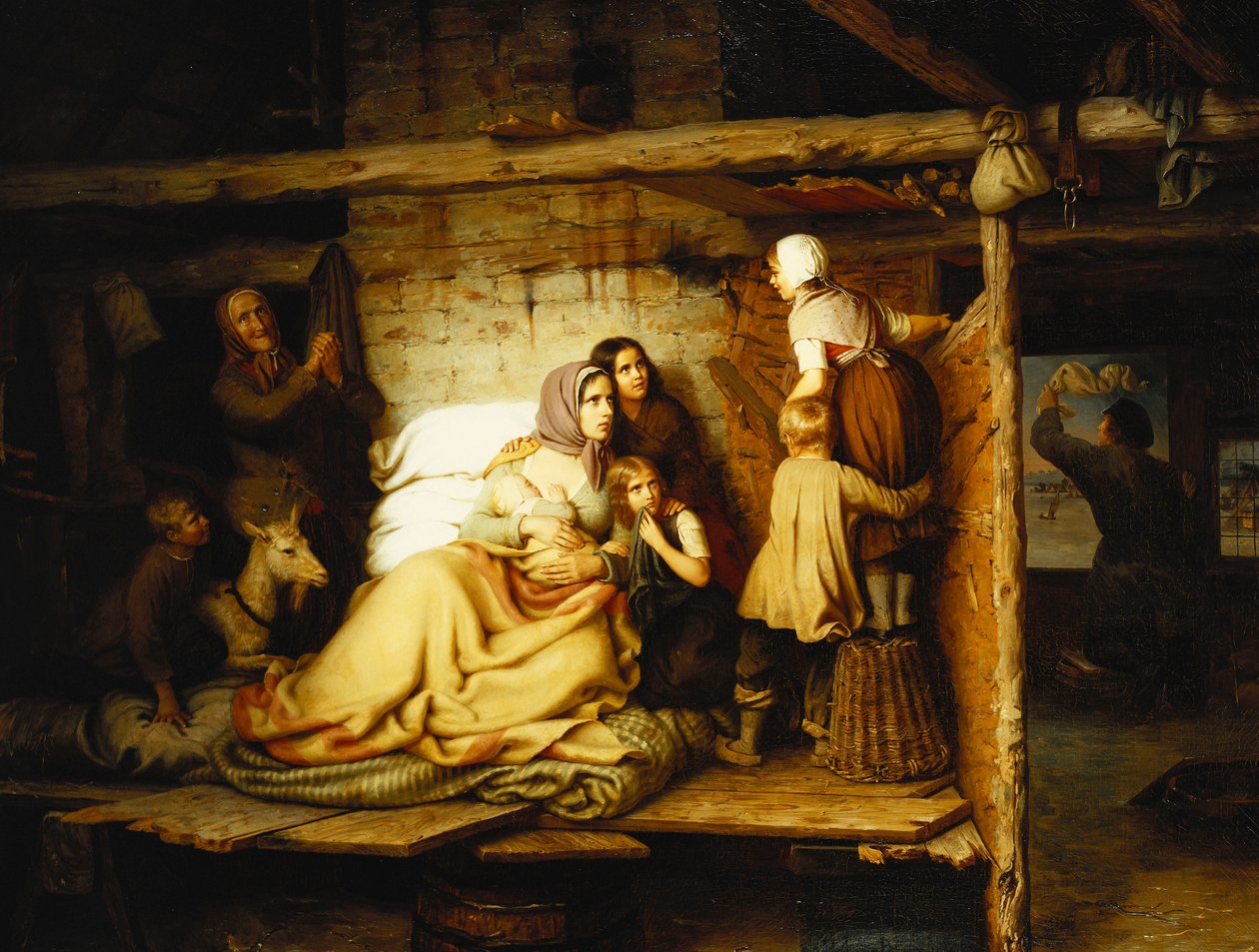 Die Flut, 1846 von Johann Georg Meyer