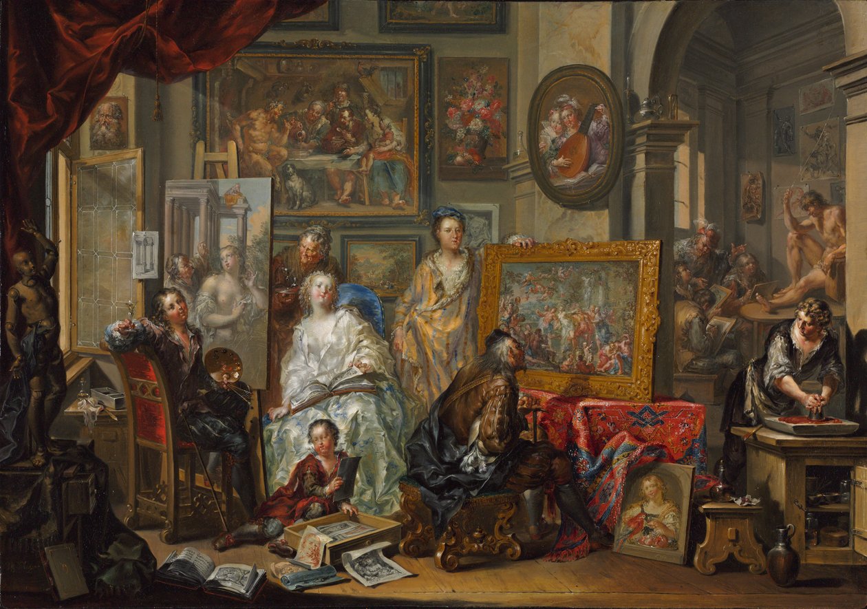 Das Atelier des Künstlers von Johann Georg Platzer