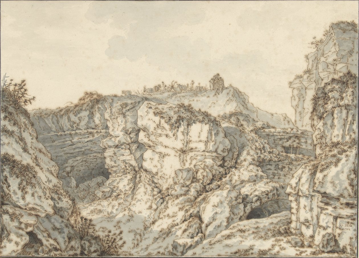 Felsformation auf Montmartre von Johann Georg Wille