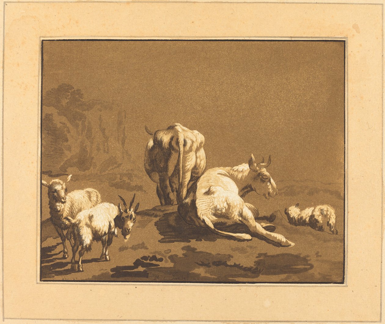 Kühe von Johann Gottlieb Prestel after Joseph Wagner