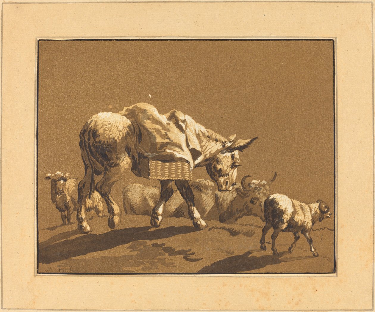 Esel von Johann Gottlieb Prestel after Joseph Wagner