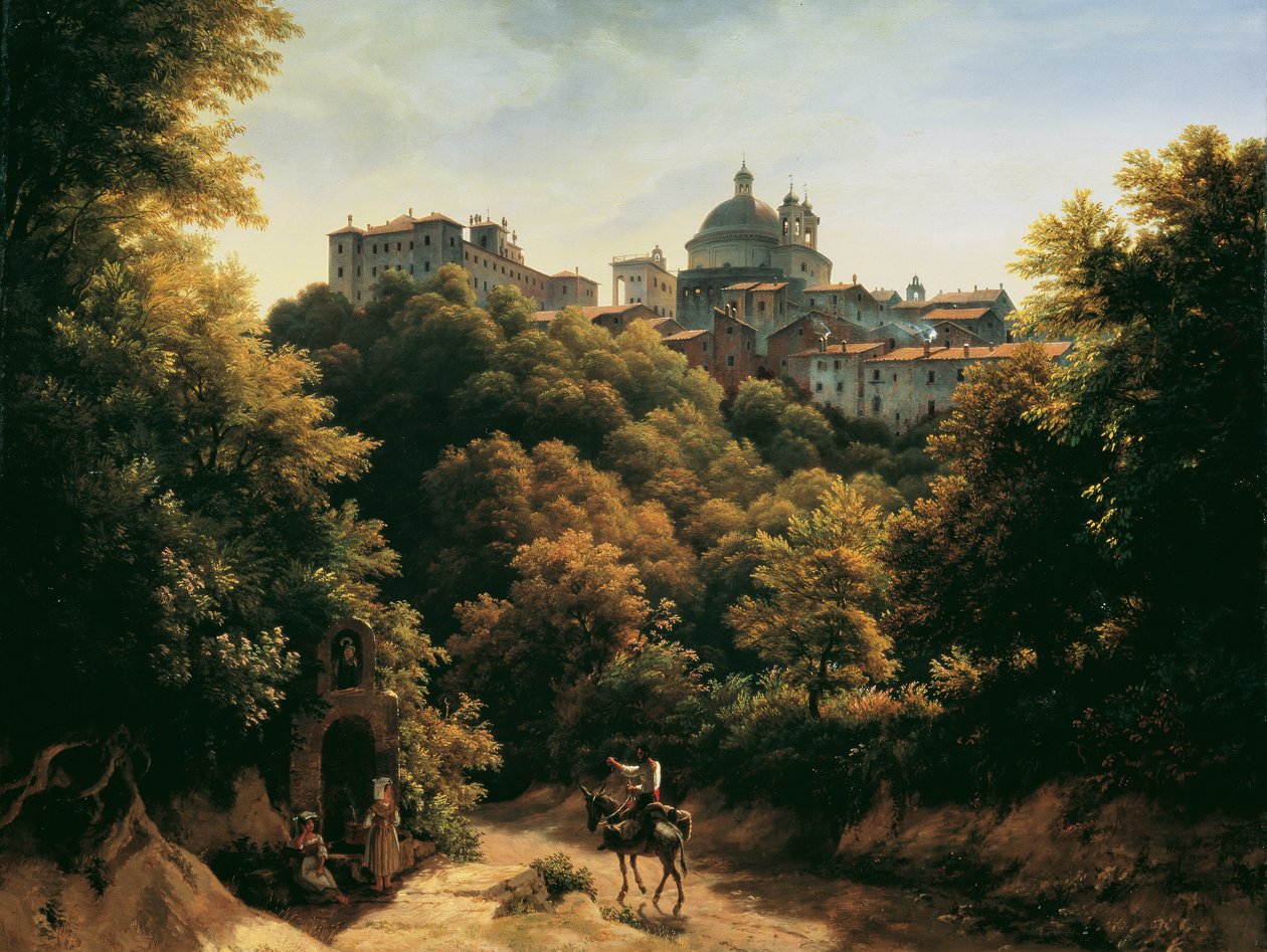 Ansicht von Ariccia von Johann Heinrich Schilbach