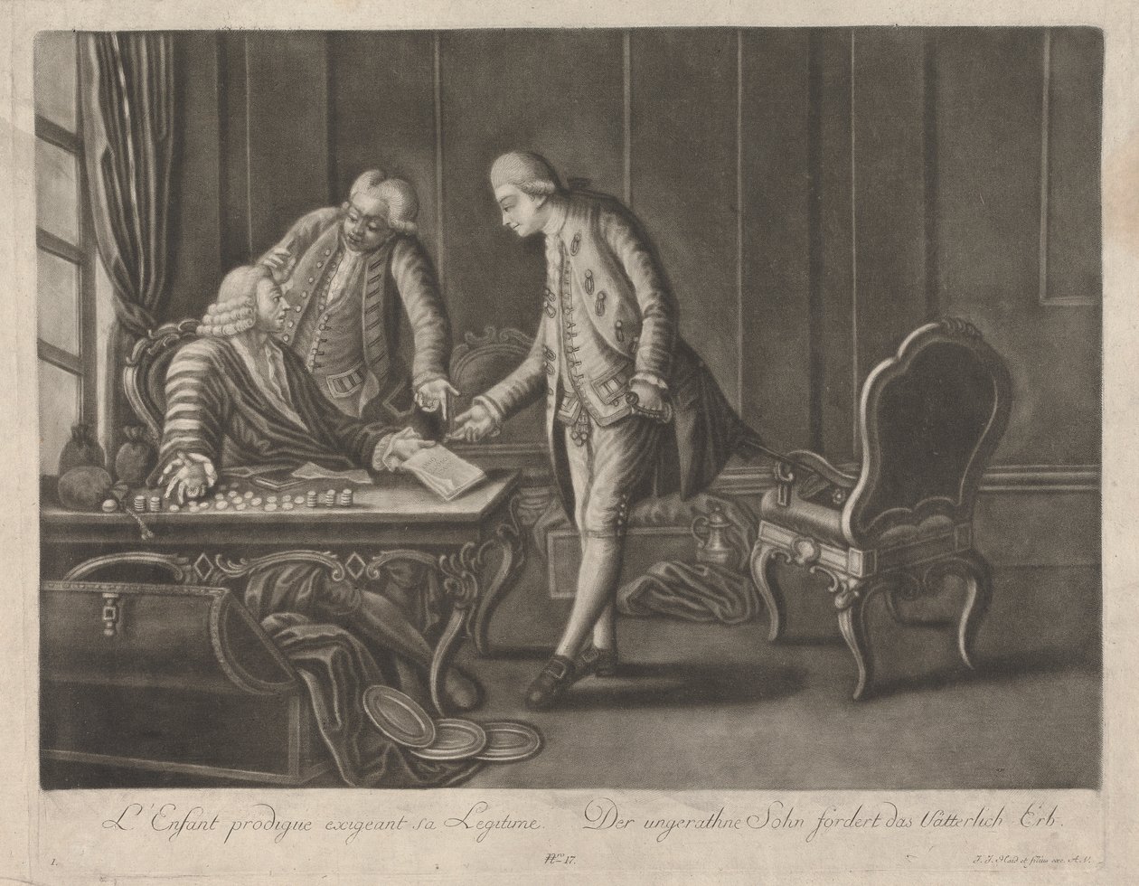 Der verlorene Sohn fordert sein Erbe von Johann Jacobus Haid