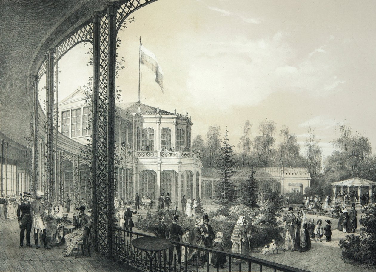 Der Bahnhof in Pawlowsk, 1840-1850 von Johann Jakob Meier